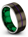 Wedding Sets Bands His and Him Tungsten Bands Brushed Gunmetal Metal Band Men&#39;s - Charming Jewelers