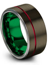 Matte Gunmetal Woman&#39;s Wedding Ring Wedding Ring Gunmetal Tungsten Carbide - Charming Jewelers