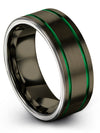 Couple Promise Rings Set Tungsten Bands Brushed I Love You Band for Guys - Charming Jewelers