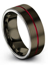 Matching Wedding Ring for Couples Tungsten Gunmetal Black Gunmetal Promise Ring - Charming Jewelers
