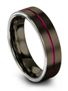 Gunmetal Guys Wedding Rings Tungsten Carbide Flat Rings for Woman&#39;s Gunmetal - Charming Jewelers