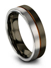 Wedding Band Female Gunmetal Wedding Ring Tungsten Matte Gunmetal Ring - Charming Jewelers