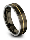 Personalized Wedding Bands for Lady Woman Ring Gunmetal Tungsten Handmade - Charming Jewelers