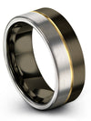 Wedding Ring Engagement Male Ring Woman Gunmetal Band