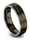 Brushed Woman Wedding Rings Tungsten Gunmetal Ring Solid Rings Couple Ring Set - Charming Jewelers