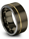 Gunmetal Wedding Rings Bands for Men&#39;s Female Tungsten Wedding Rings Polished - Charming Jewelers