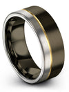 Gunmetal Promise Rings Sets for Guy Gunmetal Male Wedding Rings Tungsten - Charming Jewelers