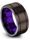 Plain Promise Band Sets for Him and His Tungsten 10mm Wedding Rings Engagement - Charming Jewelers