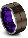Wedding Gunmetal Ring Set for Boyfriend and Him Tungsten Bands for Female - Charming Jewelers