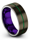 Wedding Band for Me Tungsten 8mm Gunmetal Jewelry Ring Guy Gunmetal Engagement - Charming Jewelers