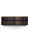 Woman Tungsten Anniversary Band Gunmetal and Purple Tungsten 8mm Band for Lady - Charming Jewelers