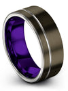 Wedding Ring for Couple Tungsten Gunmetal Band Men&#39;s Handmade Ring Cute - Charming Jewelers