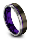 Dainty Wedding Ring Gunmetal Tungsten Wedding Ring for Guys