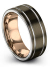 Matching Wedding Ring Him and Wife Tungsten Band Polished Promise Ring Sets - Charming Jewelers