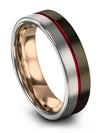 Black Line Anniversary Ring Gunmetal Tungsten Engagement Bands for Man I Love - Charming Jewelers