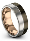 Gunmetal Wedding Rings Custom Tungsten Wedding Bands for Her and Wife Midi Band - Charming Jewelers