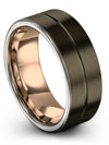Small Wedding Bands for Men Gunmetal Tungsten Engagement Lady Bands Ladies - Charming Jewelers