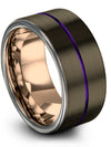 Male Jewelry Set Tungsten Wedding Bands for Lady 10mm Guy