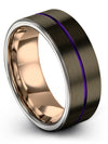 Pure Gunmetal Bands for Lady Wedding Bands Brushed Tungsten Ring Jewelry Bands - Charming Jewelers