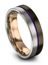 Womans Middle Finger Band 6mm Gunmetal Tungsten Bands