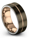 Bands Wedding Bands Man 8mm Gunmetal Tungsten Rings Cute Bands Sets for Man - Charming Jewelers