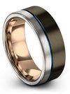Wedding Band for Her Gunmetal Tungsten Carbide Bands for Womans Gunmetal - Charming Jewelers