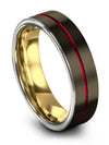 Buddhism Promise Rings Sets for Fiance and Her Gunmetal Tungsten Rings Brushed - Charming Jewelers