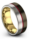 Wedding Anniversary Tungsten Woman&#39;s Wedding Bands Gunmetal Fathers Day Ring - Charming Jewelers