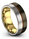 Him and Wife Wedding Band Woman&#39;s 8mm Tungsten Wedding Band