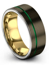 Gunmetal Rings for Men Anniversary Band Tungsten Wedding Rings Band Woman&#39;s - Charming Jewelers