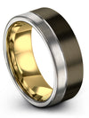 Carbide Promise Band Engraving Tungsten Guy Rings Custom Bands for Female - Charming Jewelers