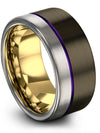 Fiance Wedding Bands Sets Guys Engagement Rings Tungsten Carbide Mariage Rings - Charming Jewelers