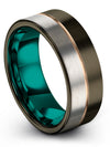 Gunmetal Tungsten Promise Ring Rare Ring Engraved Gunmetal Band Gifts - Charming Jewelers