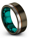 Anniversary Promise Rings Tungsten Band for Womans Gunmetal Copper Men&#39;s Bands - Charming Jewelers
