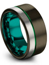 Wedding Anniversary Rings Sets Tungsten Couples Ring Sets Gunmetal Ring Set - Charming Jewelers