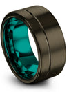 Wedding Womans Gunmetal Bands Ladies Rings with Tungsten Wife Girlfriend Ring - Charming Jewelers