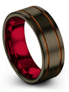 Gunmetal Wedding Rings Custom Ladies Tungsten Wedding Bands Sets Promise Rings - Charming Jewelers