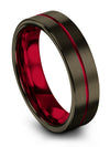 Groove Wedding Rings for Men&#39;s Fancy Band 6mm Engagement Womans Rings for Guys - Charming Jewelers