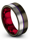 Wedding Bands for Female Gunmetal One of a Kind Wedding Bands Couple Bands - Charming Jewelers