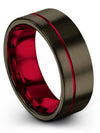 Wedding Rings for Woman&#39;s Sets Gunmetal Teal Tungsten Couples Band Sets Couples - Charming Jewelers