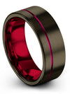 Wedding Gunmetal Ring Set Tungsten Gunmetal Rings Ring Set for Womans Gunmetal - Charming Jewelers