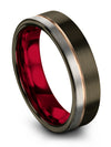 Her for His Tungsten Rings Him and His Brushed Gunmetal Everyday Bands - Charming Jewelers