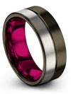Anniversary Ring Set Gunmetal Special Tungsten Band Fathers Day Sets - Charming Jewelers