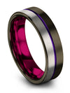 Gunmetal Plain Wedding Ring Fancy Tungsten Ring Gunmetal Engagement Mens Ring - Charming Jewelers