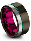 Wedding and Engagement Bands Set for Lady Guy Engravable Tungsten Rings 10mm - Charming Jewelers