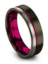 Bands Set for Wife Gunmetal Plated Wedding Tungsten Wedding Rings Polished - Charming Jewelers