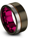 Woman&#39;s 10mm Wedding Band Tungsten Promise Band Matching Couples Bands Couples - Charming Jewelers