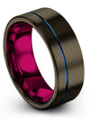 Male Gunmetal Wedding Tungsten Promise Band for Her Plain Matching Couple Ring - Charming Jewelers