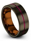Personalized Wedding Rings Gunmetal Tungsten Bands for Guy Wedding Ring Plain - Charming Jewelers