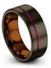 Wedding Ring Engraving Gunmetal Guy Tungsten Wedding Band Gunmetal Engagement - Charming Jewelers